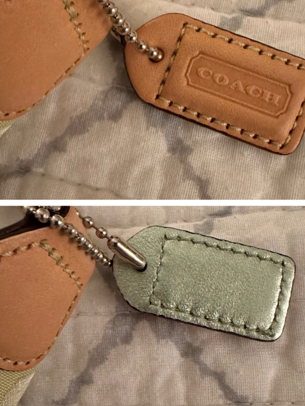 Rare Y2K Coach Optic Signature C Mini Bag / Pouch (6561) | Pistachio - Picture 13 of 16